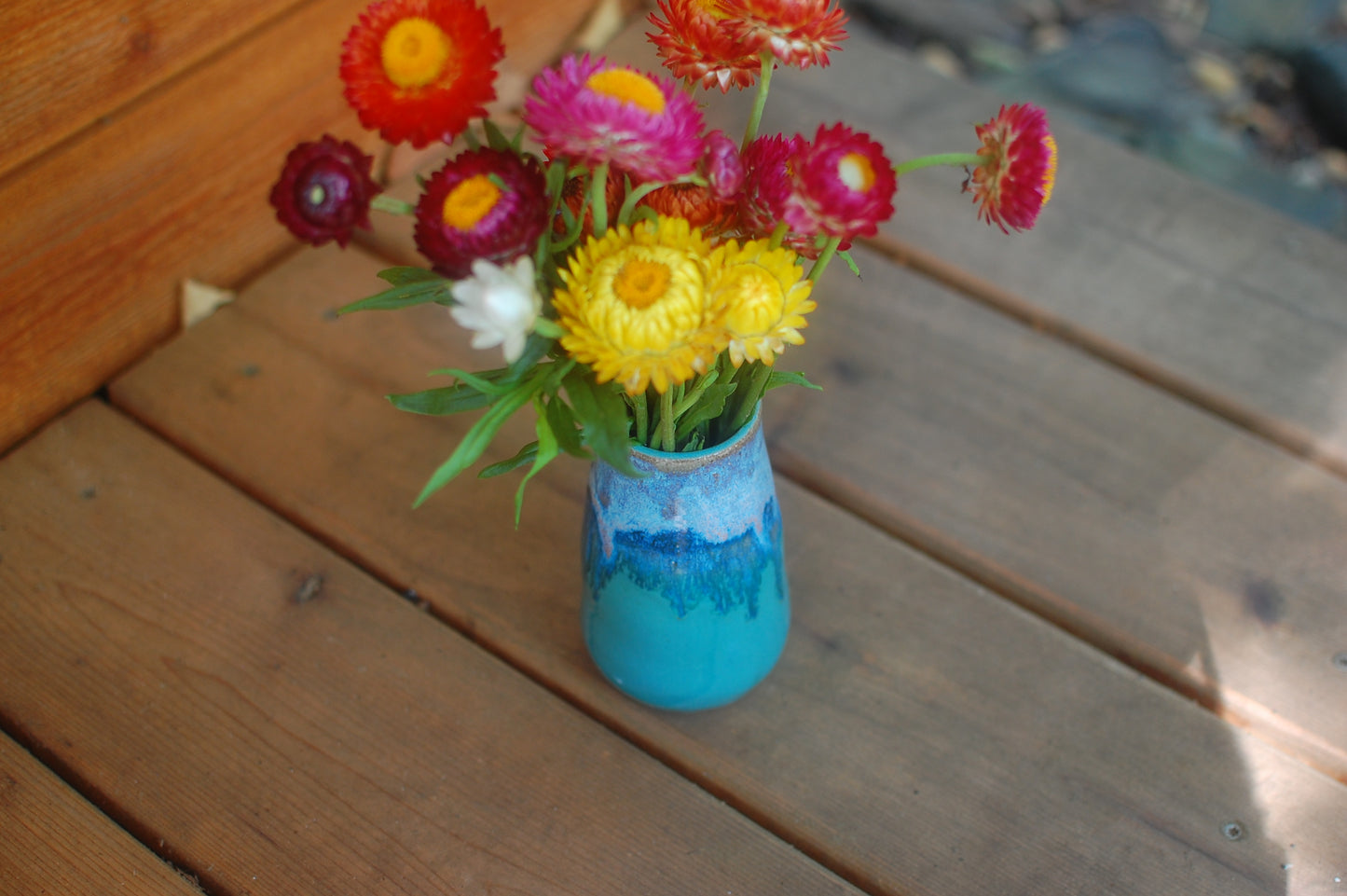 Green Flowy Vase - Pottery Vase - Handmade Vase - Ceramic Vase