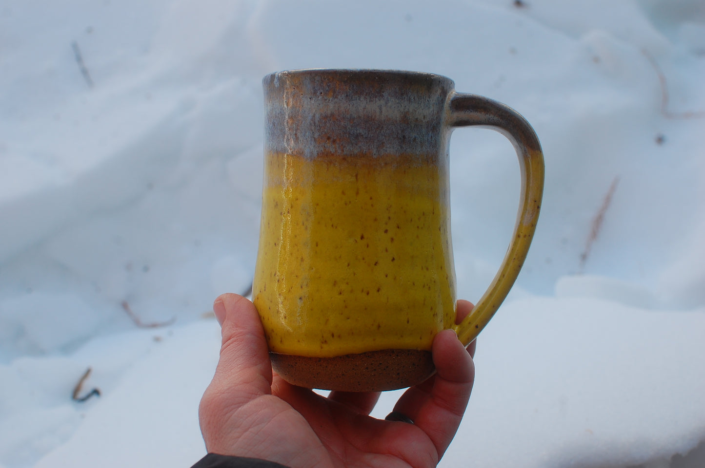 Yellow Mug - Handmade Mugs - Pottery - Wheel-Thrown Pottery