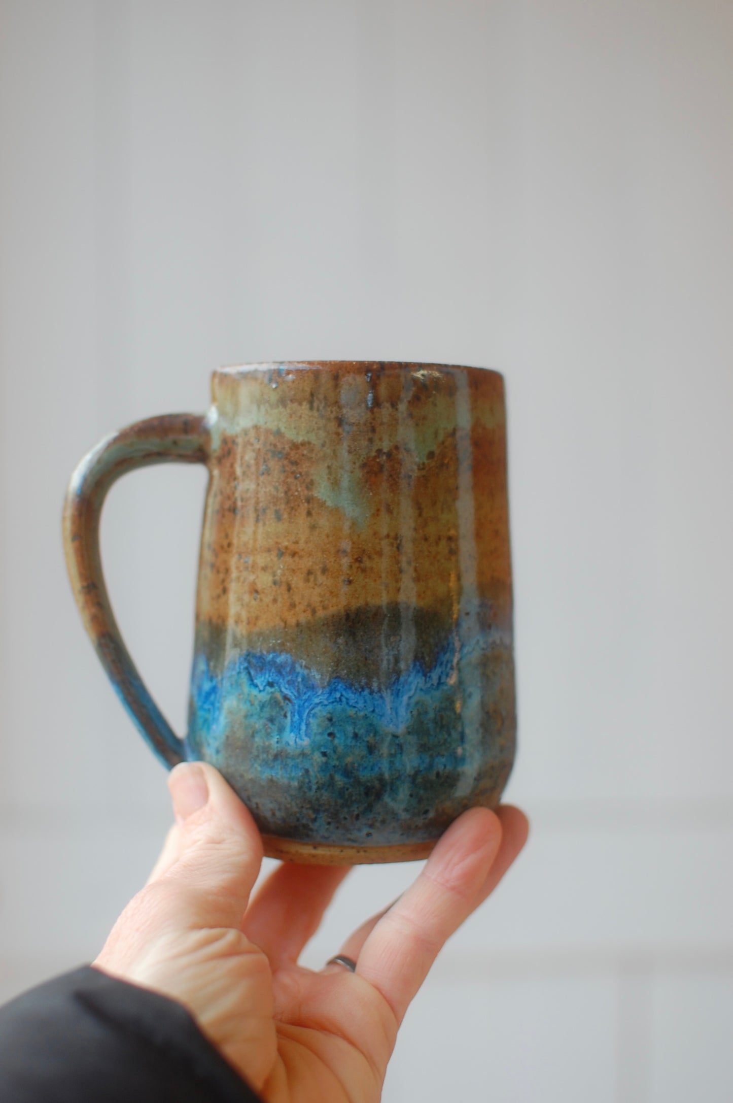 SECOND Green and Blue Mug - Handmade Pottery - Pottery Mugs - Ceramics - Handmade Ceramics