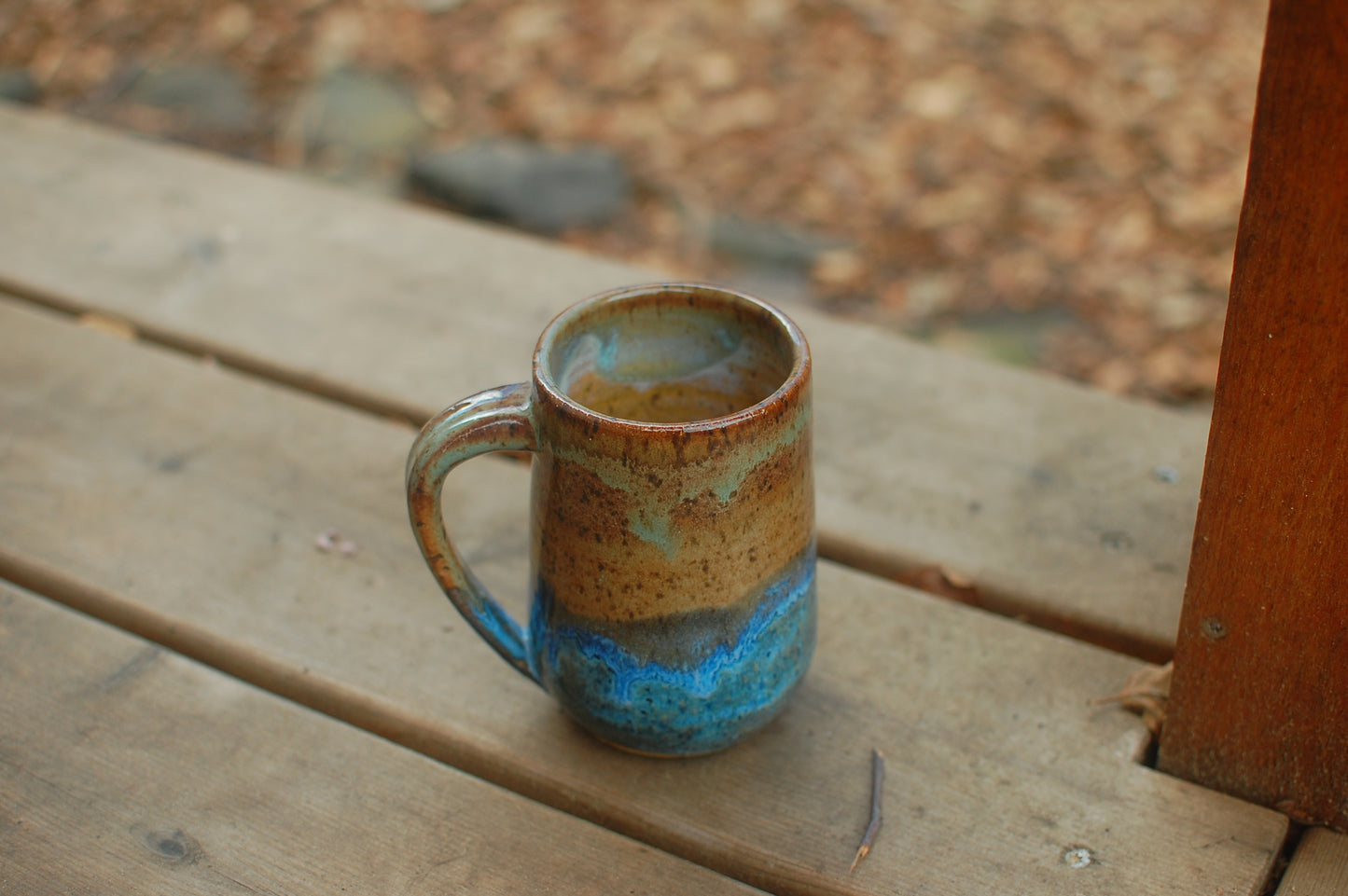SECOND Green and Blue Mug - Handmade Pottery - Pottery Mugs - Ceramics - Handmade Ceramics
