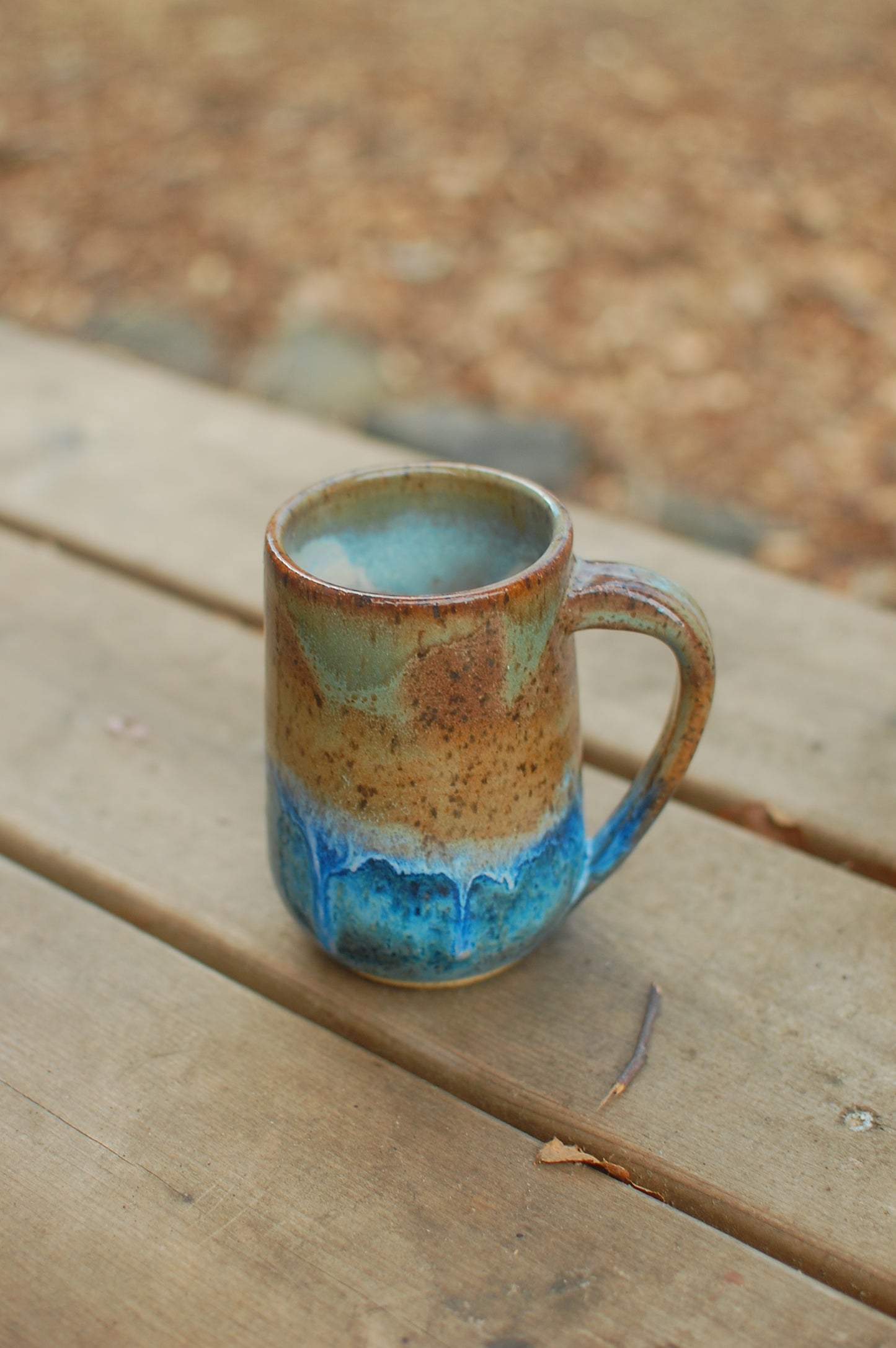 SECOND Green and Blue Mug - Handmade Pottery - Pottery Mugs - Ceramics - Handmade Ceramics