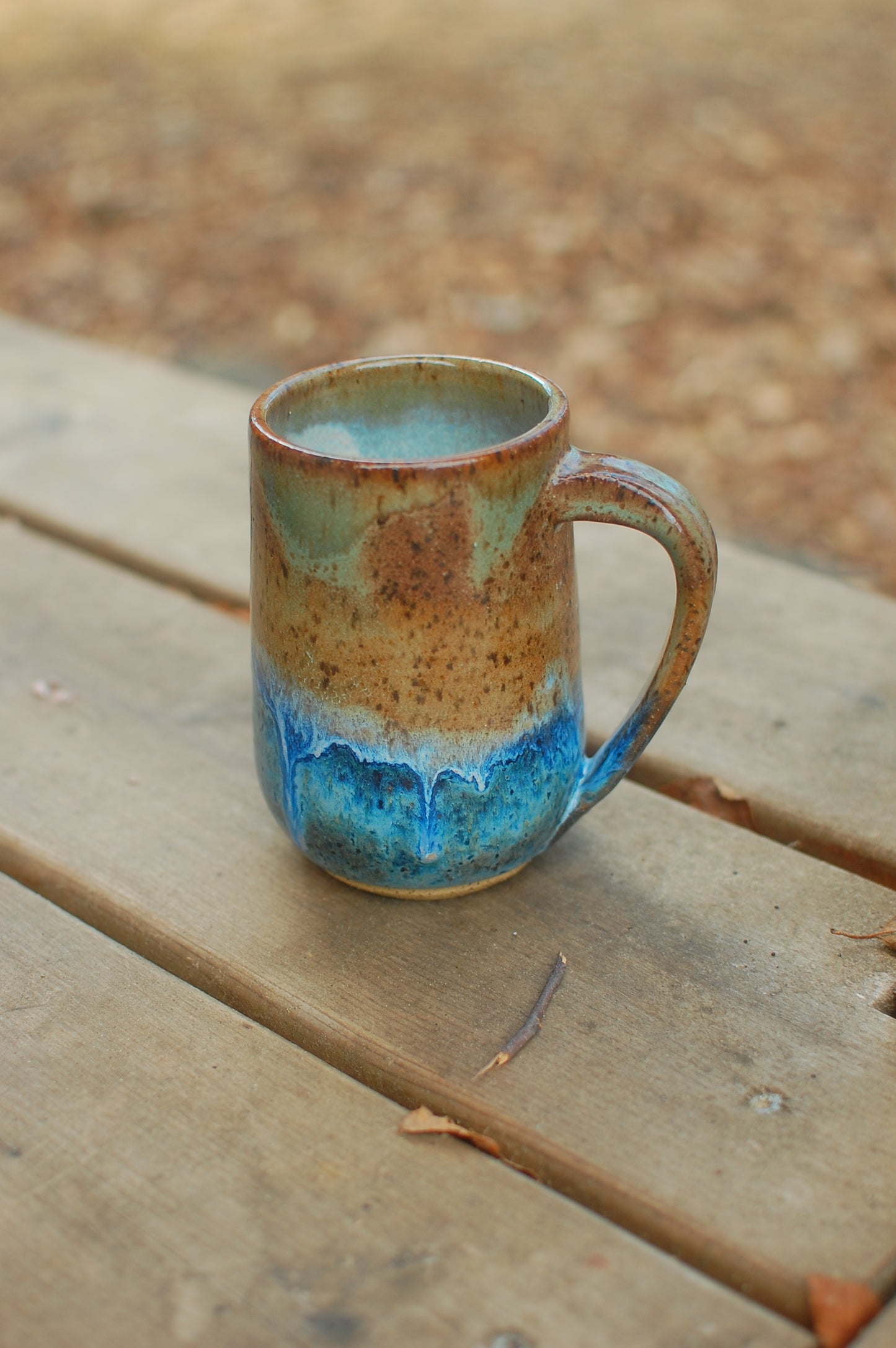 SECOND Green and Blue Mug - Handmade Pottery - Pottery Mugs - Ceramics - Handmade Ceramics