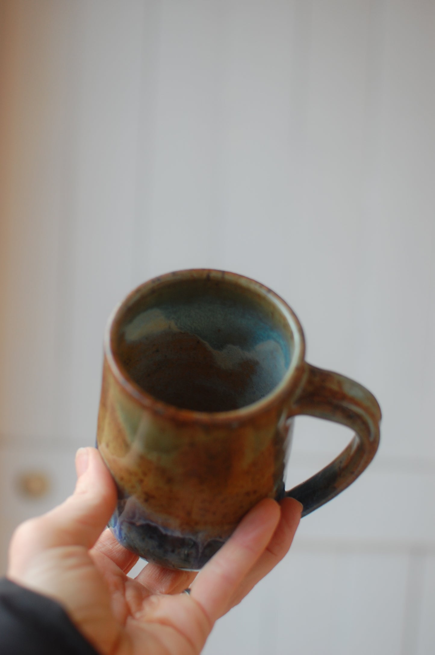 SECOND Green and Blue Mug - Handmade Pottery - Pottery Mugs - Ceramics - Handmade Ceramics