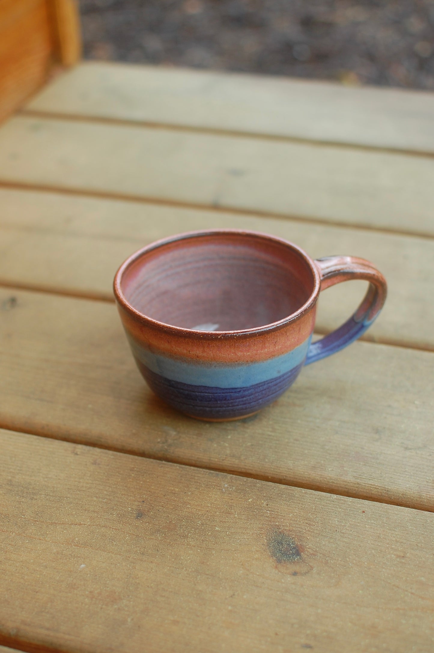 Red, Blue And Purple Latte Bowl - Soup Bowl With Handle - Handmade Pottery - Pottery Mugs - Ceramics - Handmade Ceramics