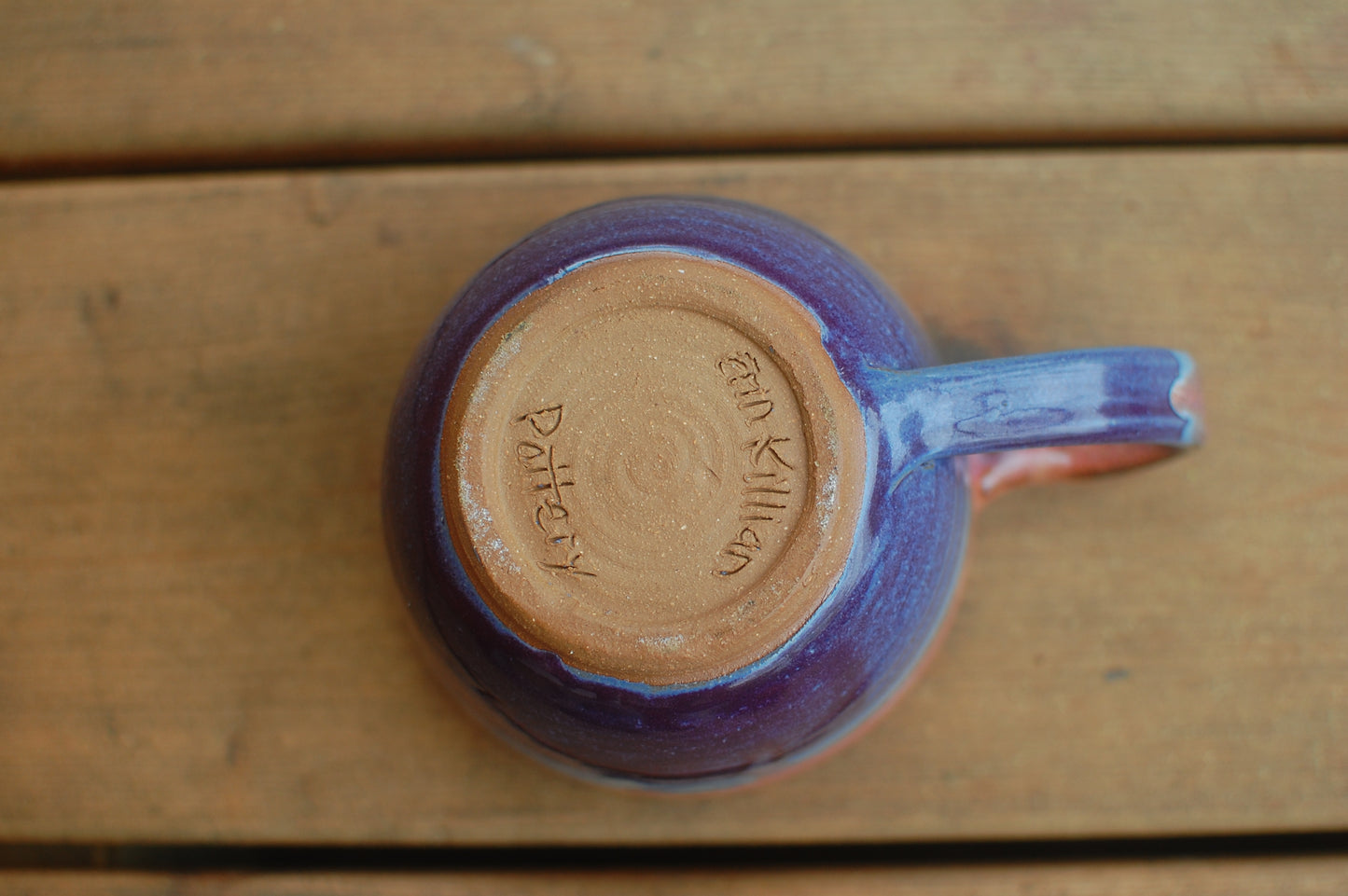 Red, Blue And Purple Latte Bowl - Soup Bowl With Handle - Handmade Pottery - Pottery Mugs - Ceramics - Handmade Ceramics