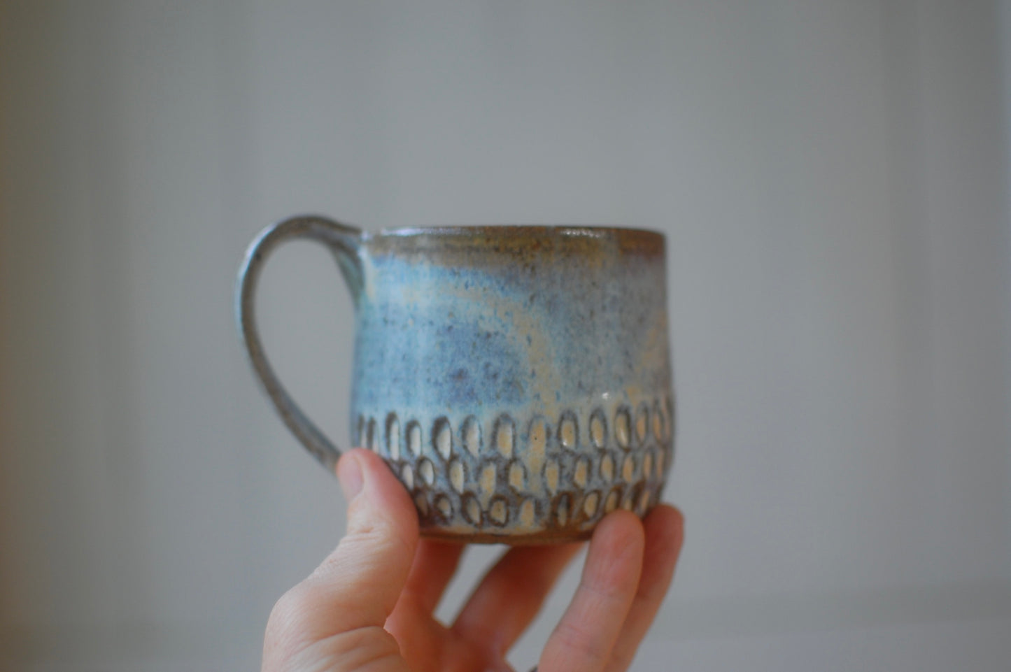 Textured Short Mug - Handmade Pottery - Pottery Mugs - Ceramics - Handmade Ceramics