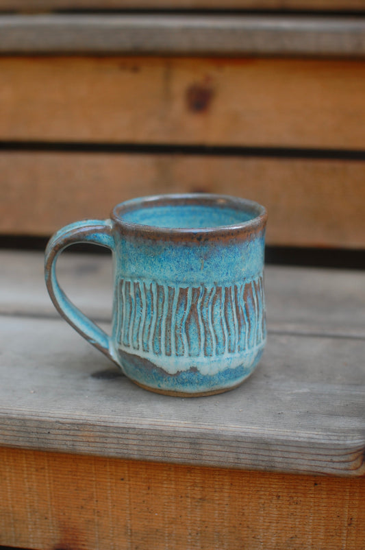 Textured Mug - Handmade Mug - Pottery - Wheel-Thrown Pottery