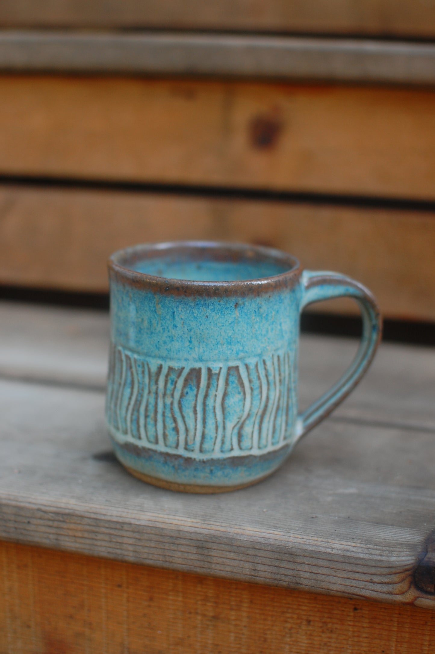 Textured Mug - Handmade Mug - Pottery - Wheel-Thrown Pottery