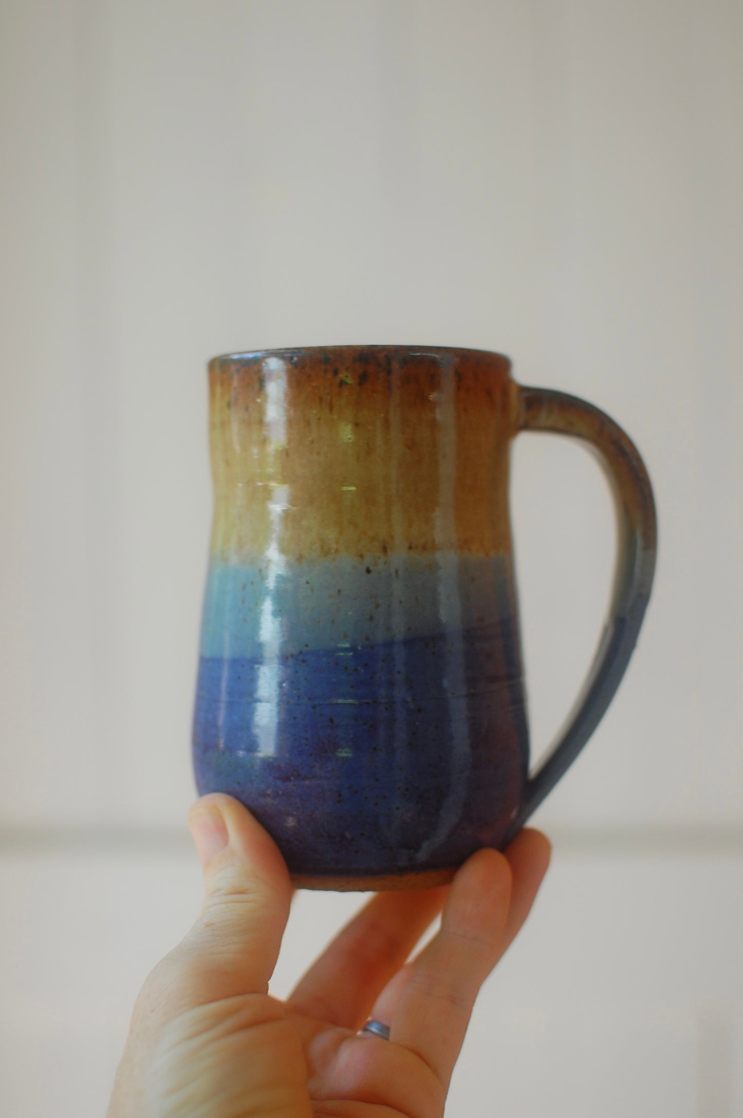 Caramel And Purple Mug - Handmade Pottery - Pottery Mugs - Ceramics - Handmade Ceramics