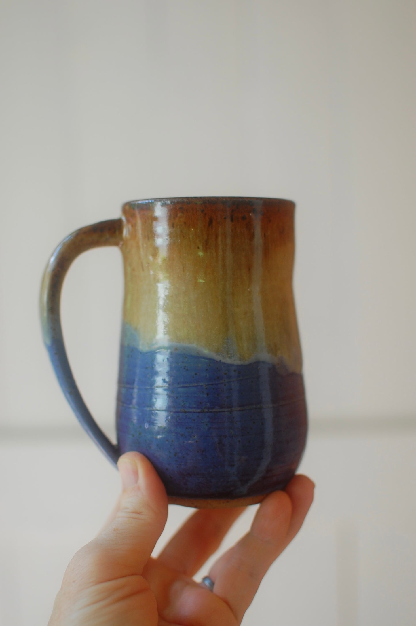 Caramel And Purple Mug - Handmade Pottery - Pottery Mugs - Ceramics - Handmade Ceramics