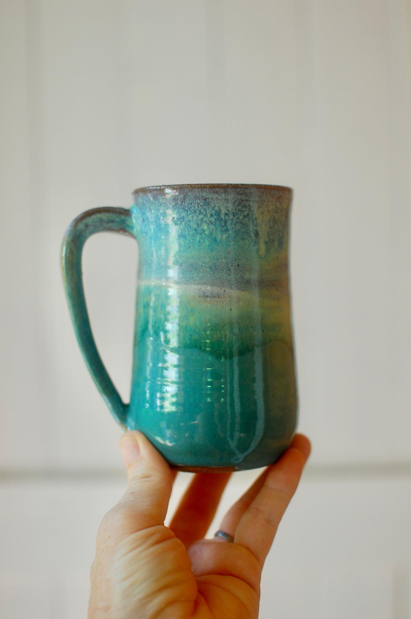Green And Blue Mug - Handmade Pottery - Pottery Mugs - Ceramics - Handmade Ceramics