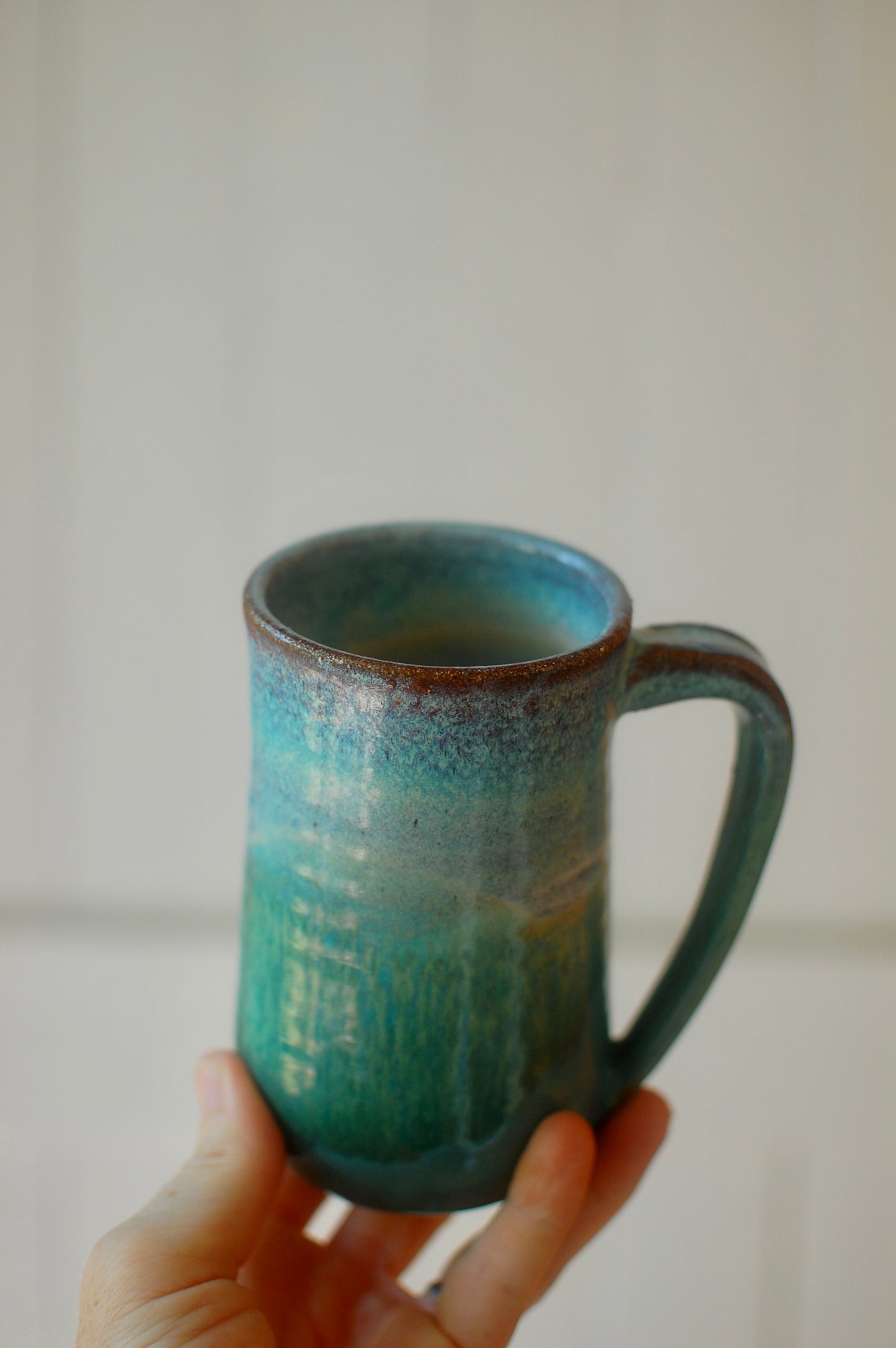 Green And Blue Mug - Handmade Pottery - Pottery Mugs - Ceramics - Handmade Ceramics