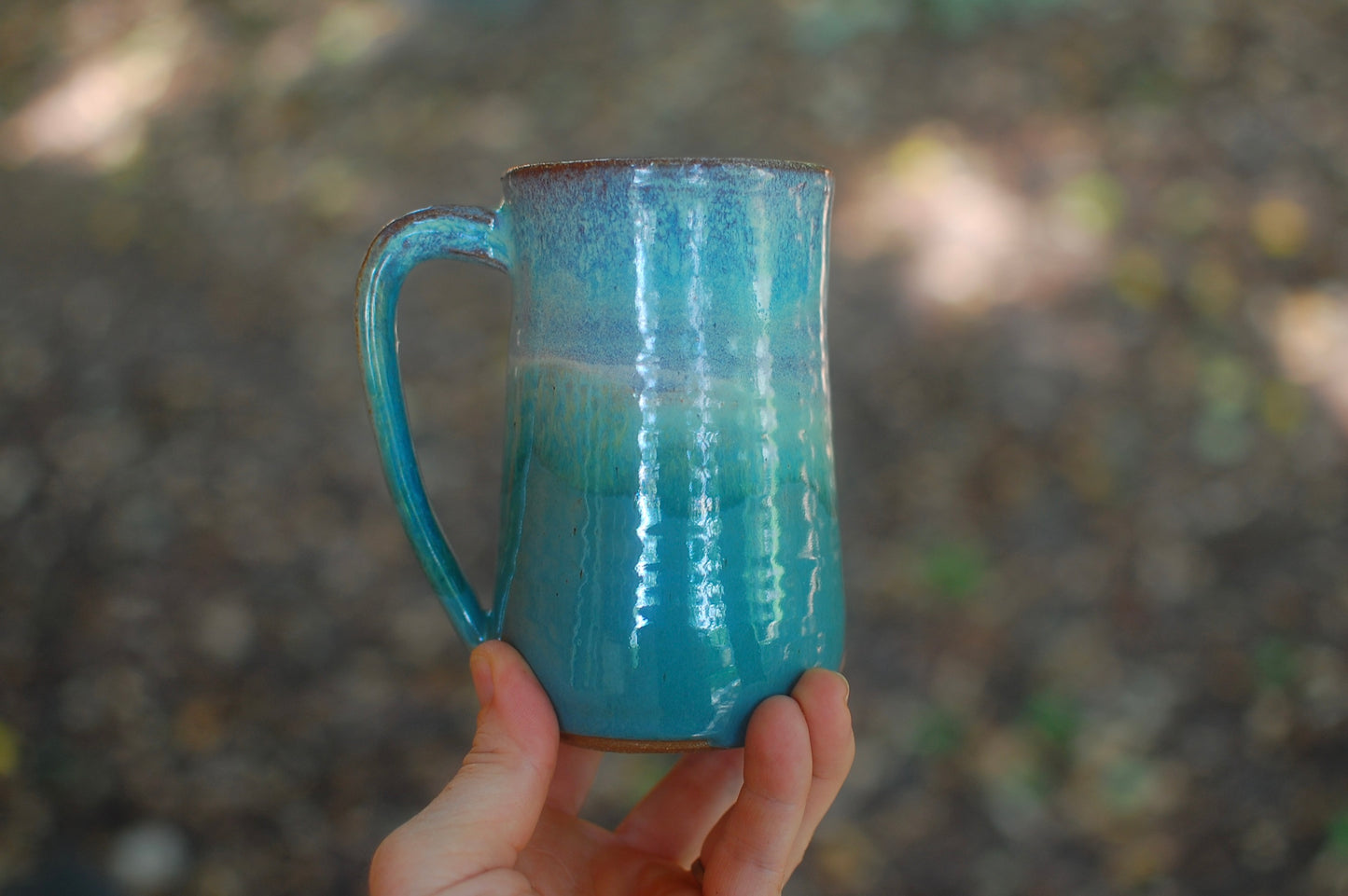 Green And Blue Mug - Handmade Pottery - Pottery Mugs - Ceramics - Handmade Ceramics
