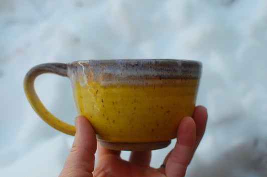 Yellow Latte Bowl - Soup Bowl With Handle - Handmade Pottery - Pottery Mugs - Ceramics - Handmade Ceramics