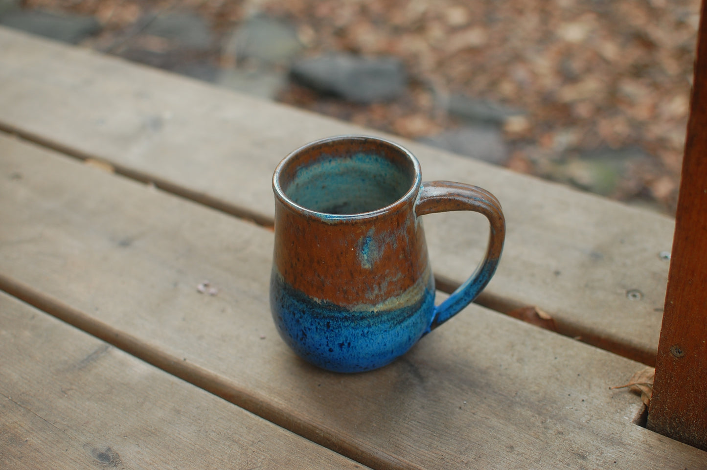 SECOND Brown and Blue Mug - Handmade Pottery - Pottery Mugs - Ceramics - Handmade Ceramics