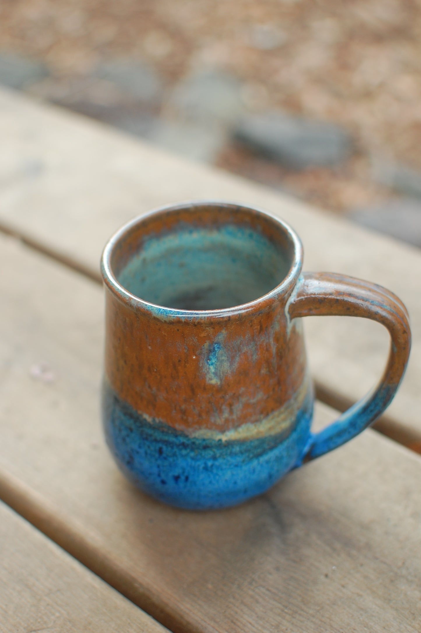 SECOND Brown and Blue Mug - Handmade Pottery - Pottery Mugs - Ceramics - Handmade Ceramics