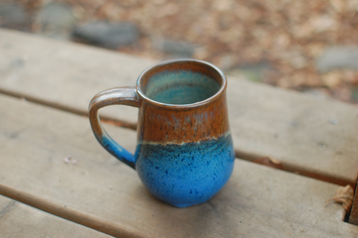 SECOND Brown and Blue Mug - Handmade Pottery - Pottery Mugs - Ceramics - Handmade Ceramics
