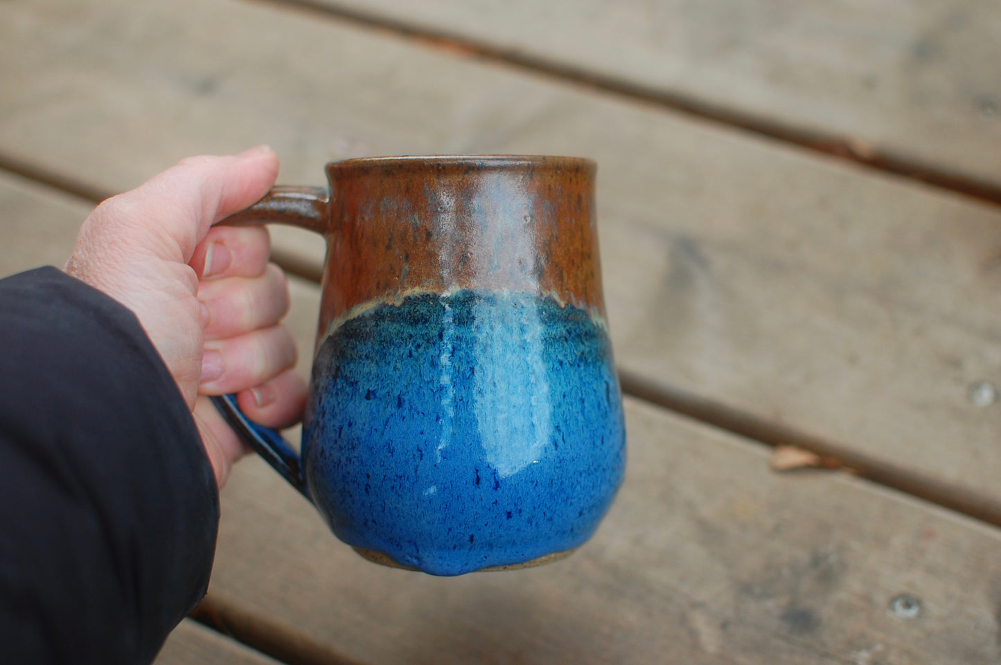 SECOND Brown and Blue Mug - Handmade Pottery - Pottery Mugs - Ceramics - Handmade Ceramics