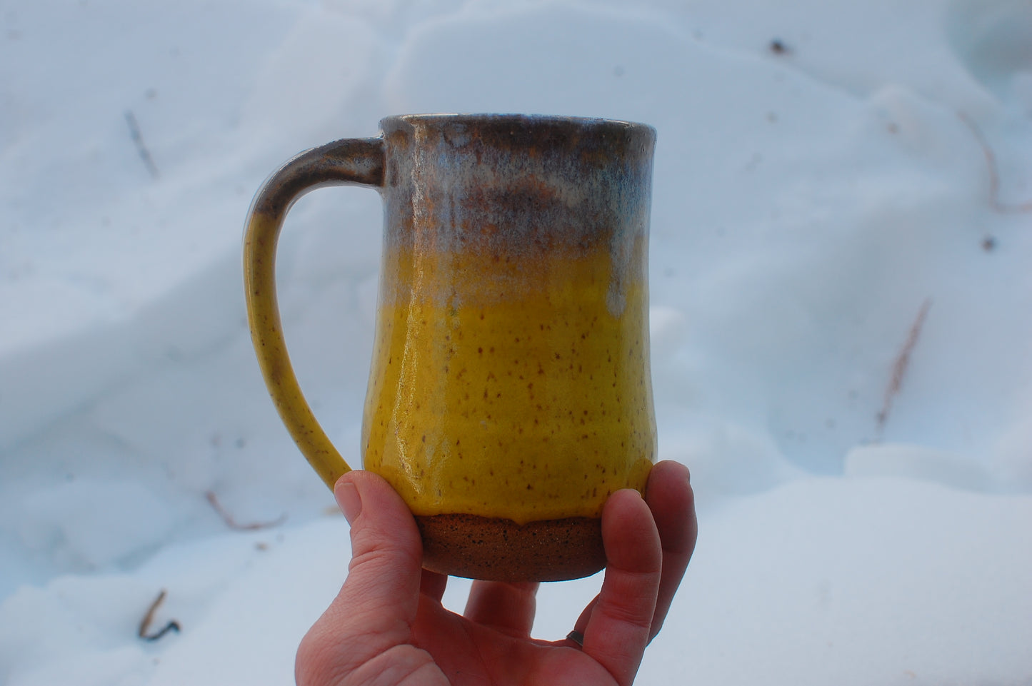 Yellow Mug - Handmade Mugs - Pottery - Wheel-Thrown Pottery