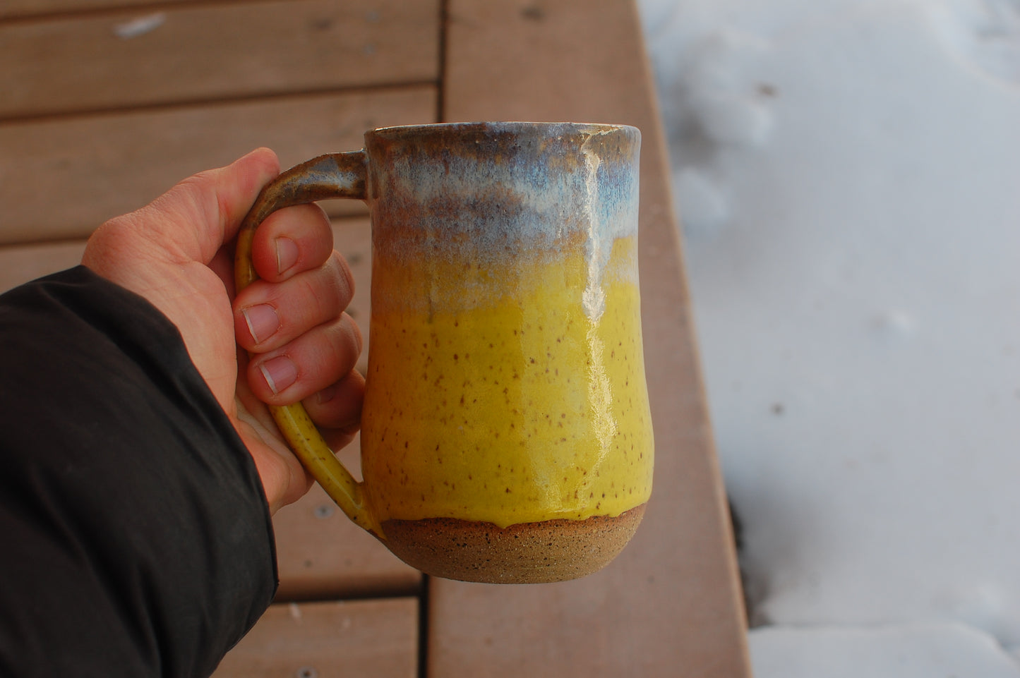 Yellow Mug - Handmade Mugs - Pottery - Wheel-Thrown Pottery