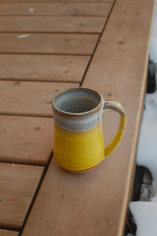 Yellow Mug - Handmade Mugs - Pottery - Wheel-Thrown Pottery