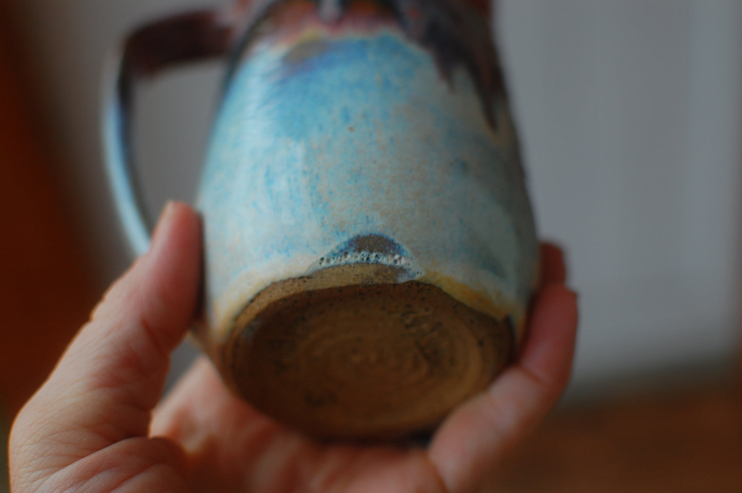 SECOND Red and Gray Flowy Mug - Handmade Pottery - Pottery Mugs - Ceramics - Handmade Ceramics