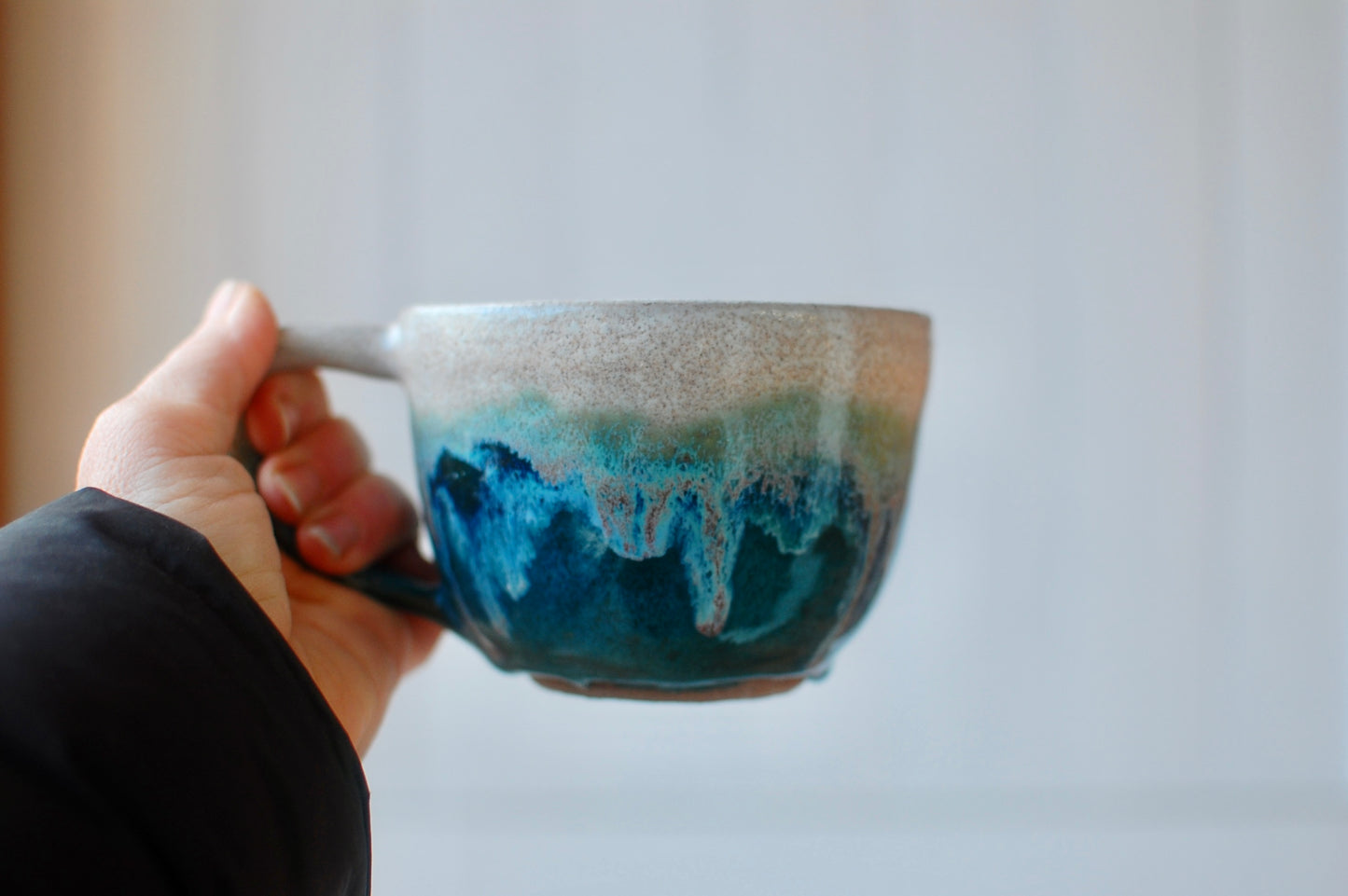 SECOND Seaside Latte Bowl - Soup Bowl With Handle - Handmade Pottery - Pottery Mugs - Ceramics - Handmade Ceramics