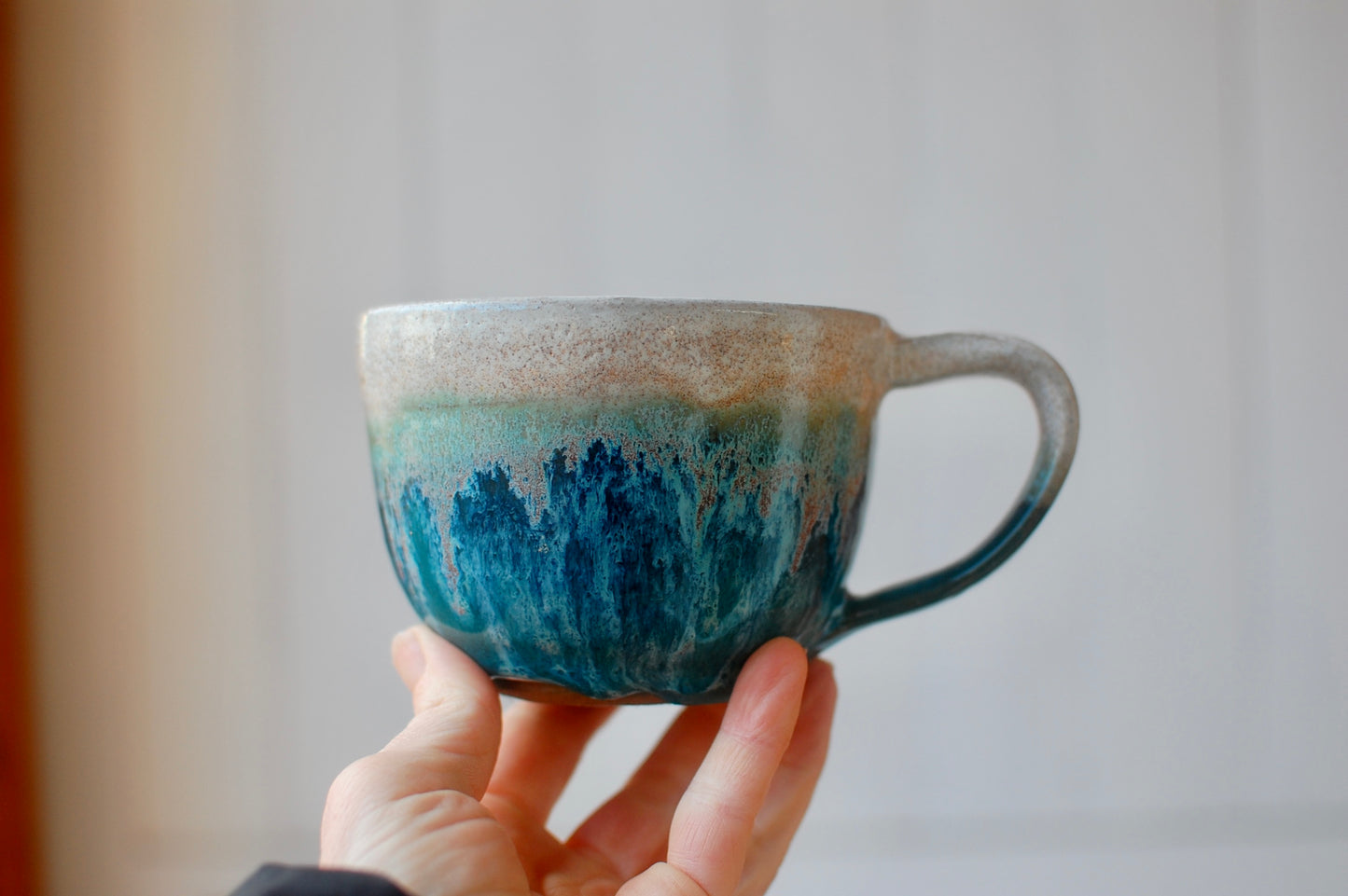 SECOND Seaside Latte Bowl - Soup Bowl With Handle - Handmade Pottery - Pottery Mugs - Ceramics - Handmade Ceramics