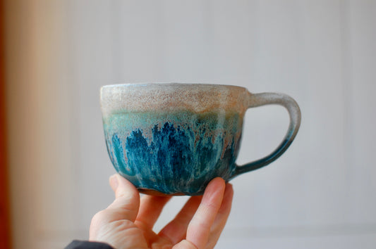 SECOND Seaside Latte Bowl - Soup Bowl With Handle - Handmade Pottery - Pottery Mugs - Ceramics - Handmade Ceramics