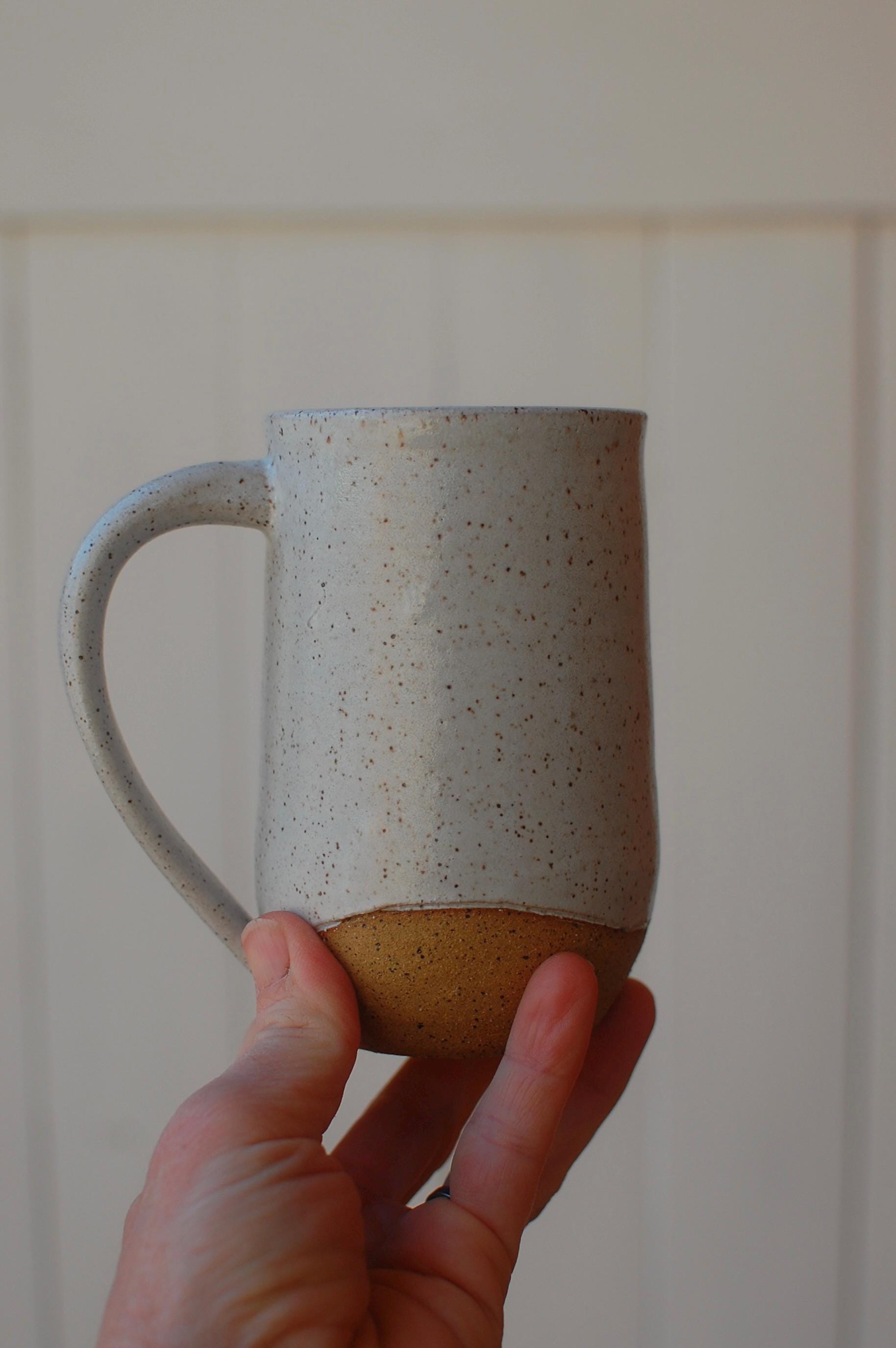 Snowy Pine Tree Mug - White Mug - Handmade Mug - Coffee Mug - Tree Mug